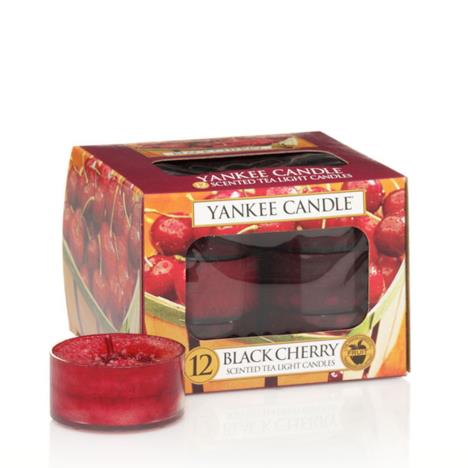 Yankee Candle Black Cherry Tea Lights (Pack of 12)